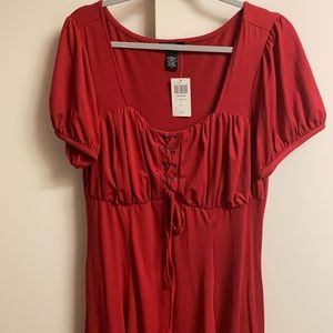Hot Topic Red Empire Dress Plus Size 0X